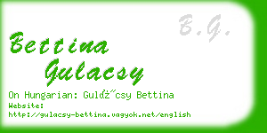 bettina gulacsy business card